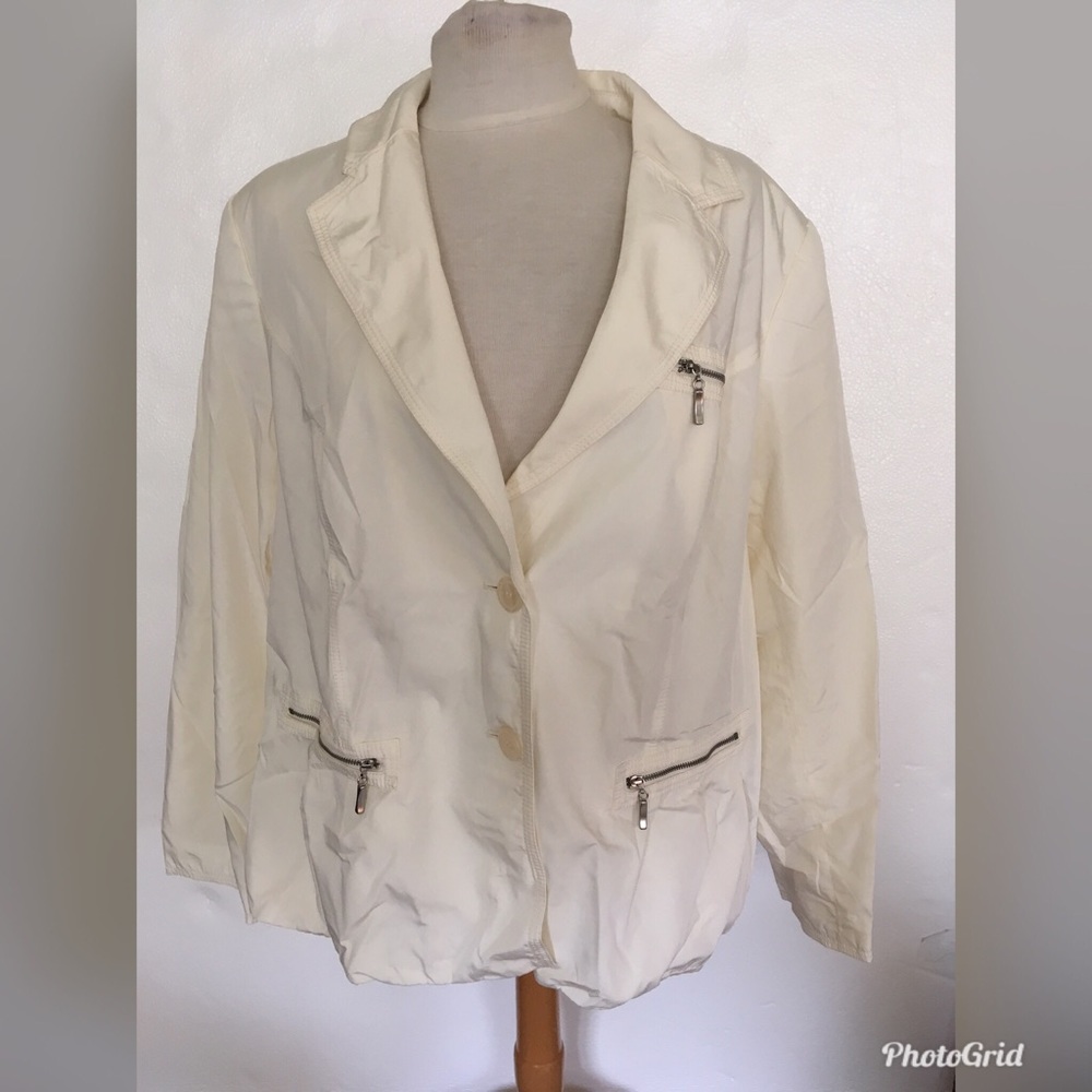 New Lane Bryant Cream Winter White Jacket Sz 28